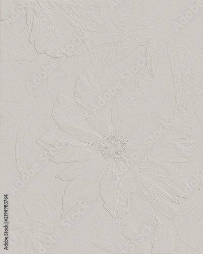 Embossed Floral Paper Background