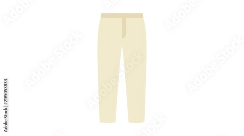 Beige casual trousers illustration isolated on white background