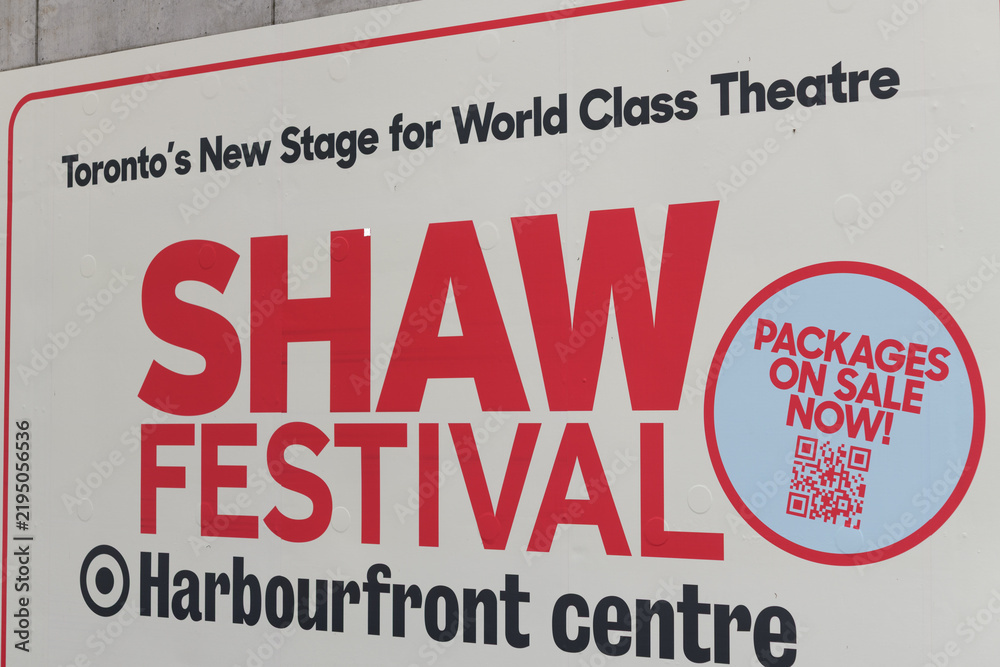 Obraz premium Shaw Festival @ Harbourfront Centre sign, Toronto