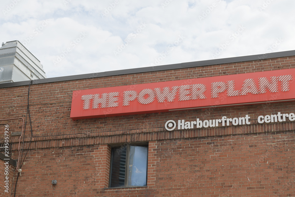 Obraz premium sign outside The Power Plant Contemporary Art Gallery located at Harbourfront Centre, 231 Queens Quay W, Toronto