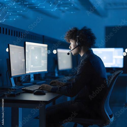 young businesswoman working on laptop