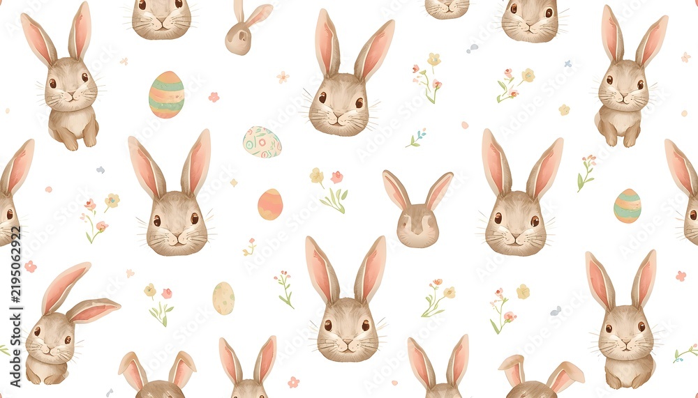 Obraz premium seamless pattern with rabbit