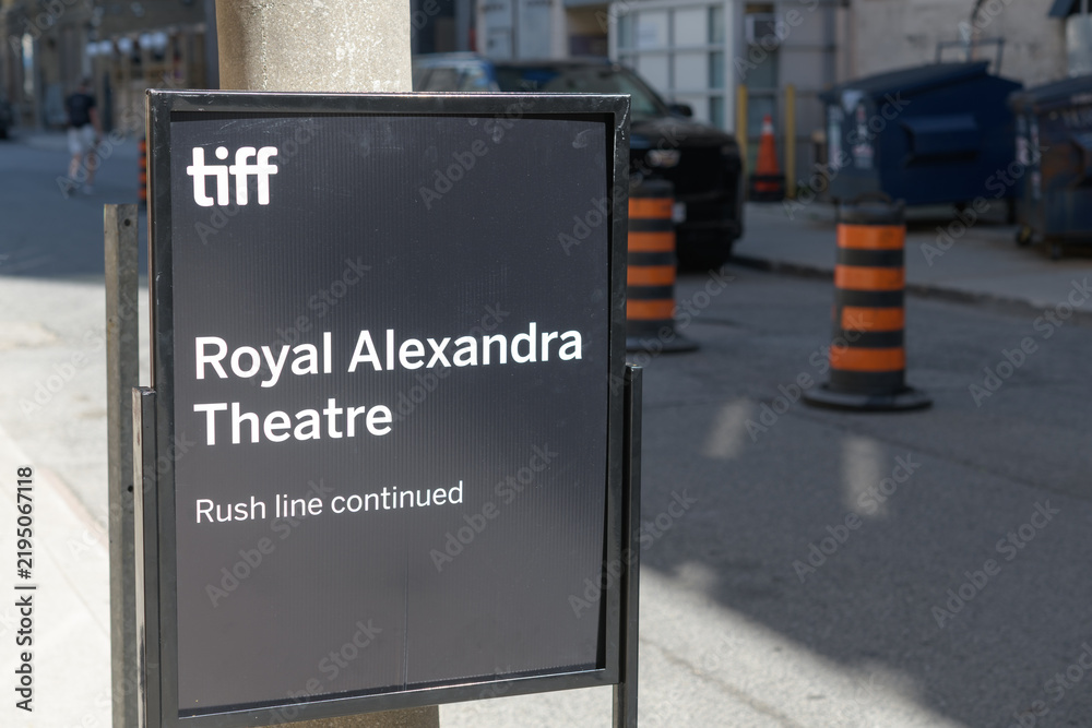 Obraz premium floor-standing poster frame at TIFF near Royal Alexandra Theatre (Rush Line Continued) on Pearl St, Toronto