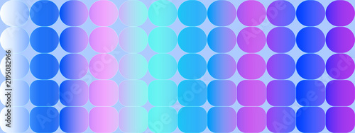 Blue halftone dots gradient background. Circles in retro dot pattern. Abstract geometric vector backdrop for poster, cover, banner and wallpaper. Comic, purple, cyan.