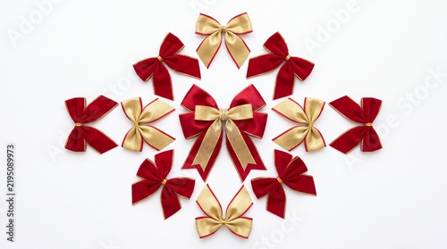 red bow on a white background