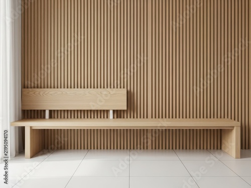 Organized wooden drawers with vertical slats design