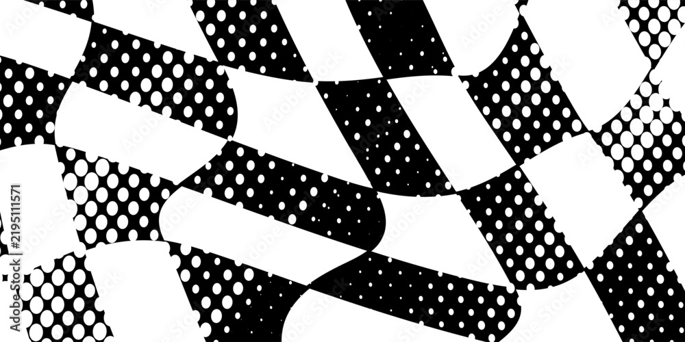 Obraz premium Checkered flag wave on white background design for sport race championship vector illustration.