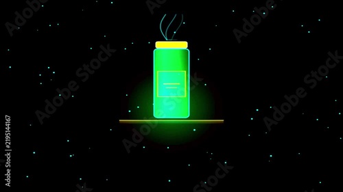 Green Dynamite Sticks Exploding with Sparks in Dark Cinematic Motion