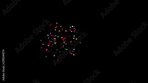 Colorful fireworks bursting in a dark night sky symbolizing celebration and joy during an event