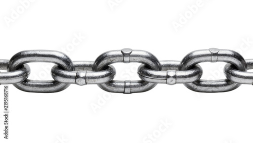Принти на полотні Heavy duty metal chain links connected together, isolated on transparent backgro