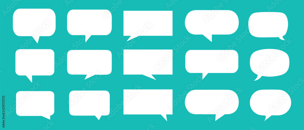 Obraz premium Speech Bubbles. Speech bubbles blank isolated. Set of vector blank white speech bubbles banner. 