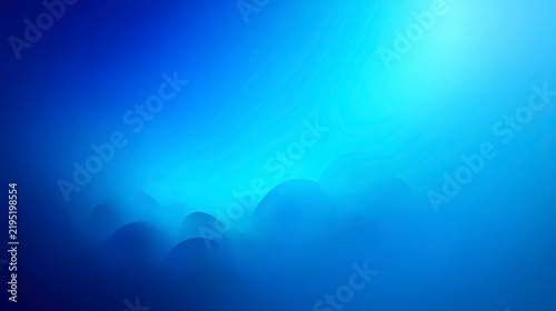 Serene Blue Gradient with Subtle Shapes in a Tranquil Atmosphere
