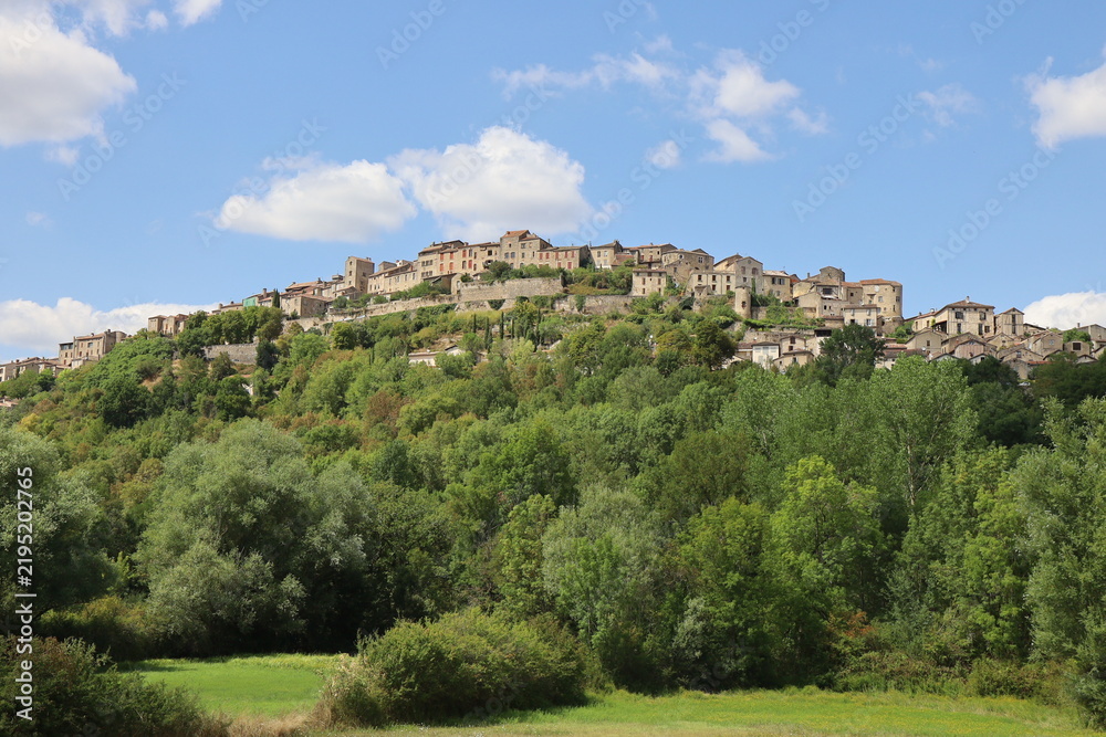 Fototapeta premium Vue d'ensemble du village, village de Cordes sur Ciel, département du Tarn, France