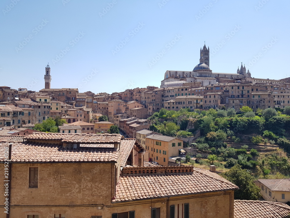 Obraz premium Siena Italy Historic Cityscape View