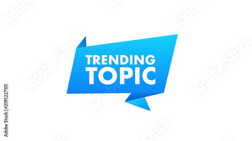 Trending topic blue banner animated element