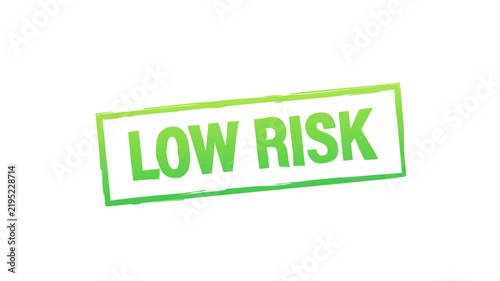 Low and high risk grunge stamp animation