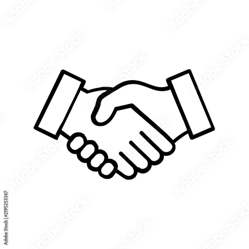 Professional Business Handshake Icon for CEO Partnership and Agreement Concept