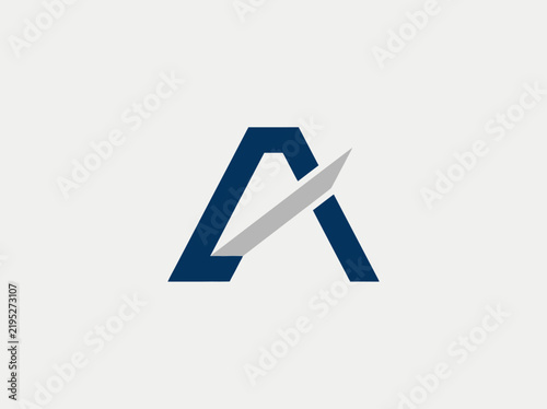 Modern Abstract Letter A Logo Design With Dynamic Slash Graphic