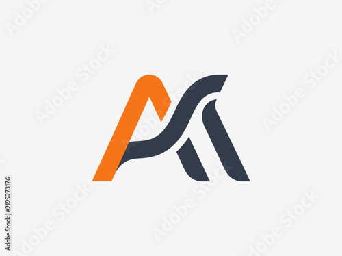 Modern Abstract Letter A M Logo Design Graphic Design