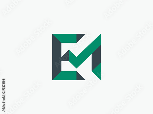 Modern Emerald Green Lettermark Logo Design With Checkmark Symbol