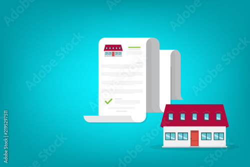 Home Agreement Document with Real Estate House