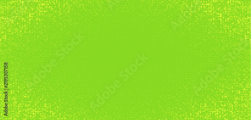 Obraz na płótnie Technology abstract green gradient background digital data network particles wave pattern matrix cyber interface corporate