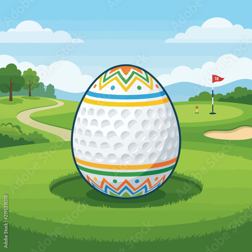 Easter Egg Golf Ball Decorating Festive Holiday Sport