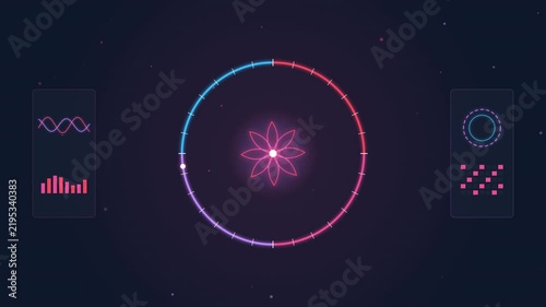 Womens Wellness Neon 4K animation video