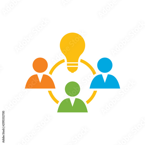 Minimalist teawork people Icon