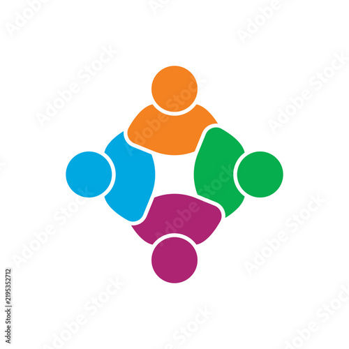 Minimalist teawork people Icon