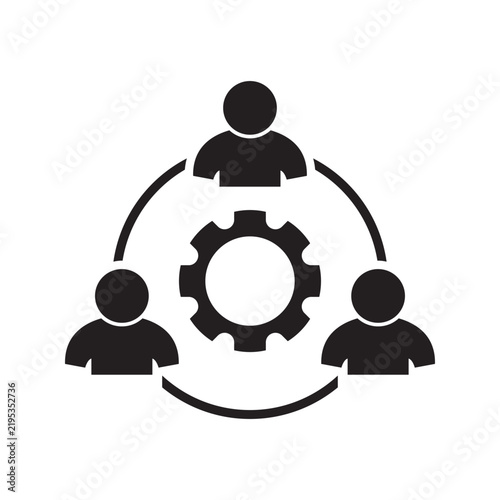 Minimalist teawork people Icon