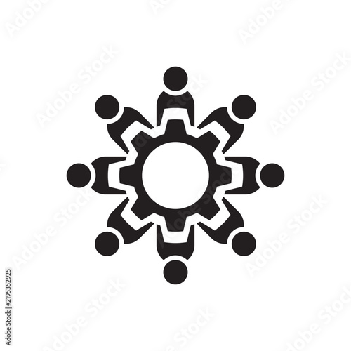 Minimalist teawork people Icon