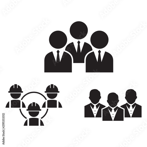 Minimalist teawork people Icon