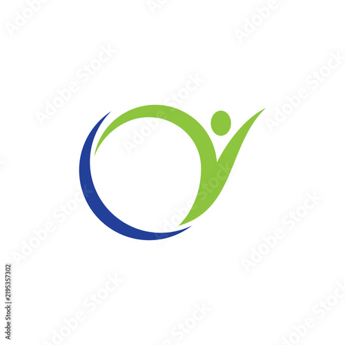 Abstract Circular Human Success logo