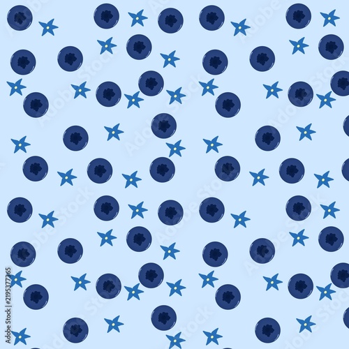 Blueberry flower Pattern 