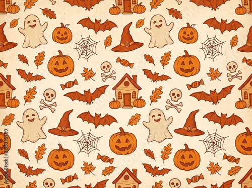 halloween seamless pattern