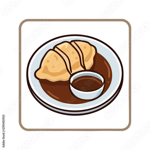 Delicious Sweet Cream Puff Pastry Dessert Treat Illustration