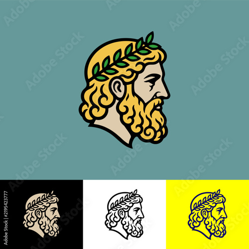 face god greek logo illustration colorful  logo