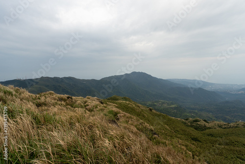 Hiking trail leading to the peak of Mount Qixing, Yangmingshan, Taiwan