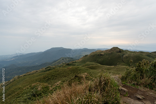 Hiking trail leading to the peak of Mount Qixing, Yangmingshan, Taiwan