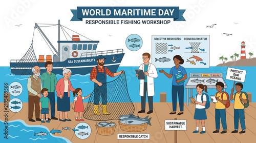 World Maritime Day Responsible Fishing Workshop with Fishermen, Scientists, and Students