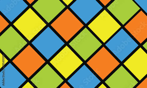 Obraz na płótnie Abstract Colorful Diamond Tile Mosaic Pattern Background Design