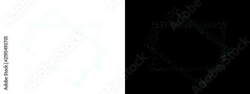 Black Geometric Frame. Minimal Rectangular Border, Elegant Outline, Modern Decorative Design, Transparent Background