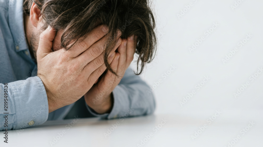 Fototapeta premium Labor shortage impact hospitality service workplace stress affects hospitality service during labor shortage impact and causes exhausted employee