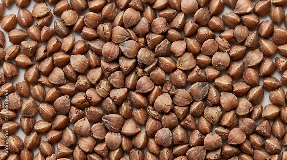 Fototapeta premium Healthy Buckwheat Grains - Macro Close-up Texture Background