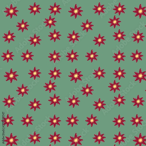 red flower pattern