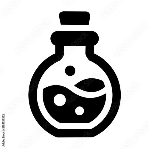Foto magic potion bottle black silhouette elixir icon