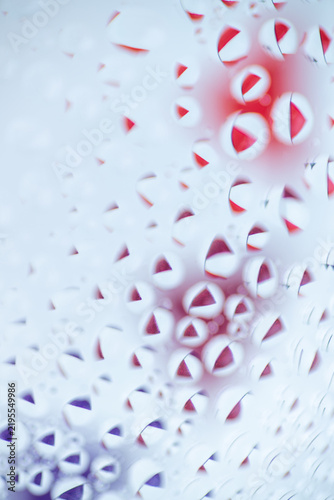 Colorful Abstract Background with Water Drops Macro Photo