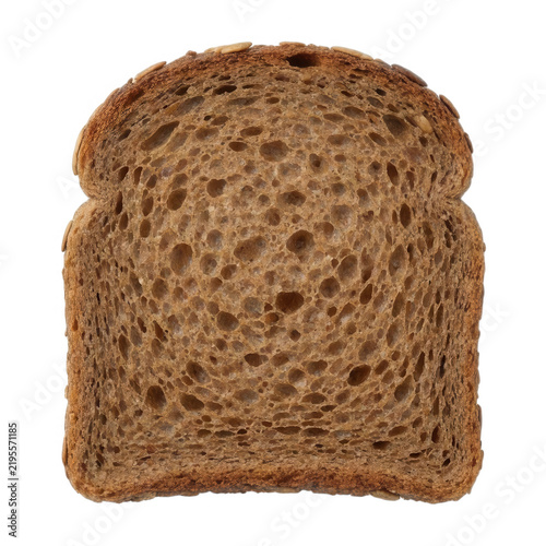 Slice of Whole Grain Bread Transparent Background