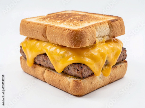 homemade cheeseburger with cheese and bacon